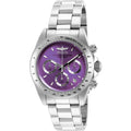 Invicta Women's Watch - Speedway Chronograph Purple Dial Silver Tone Bracelet | 16656