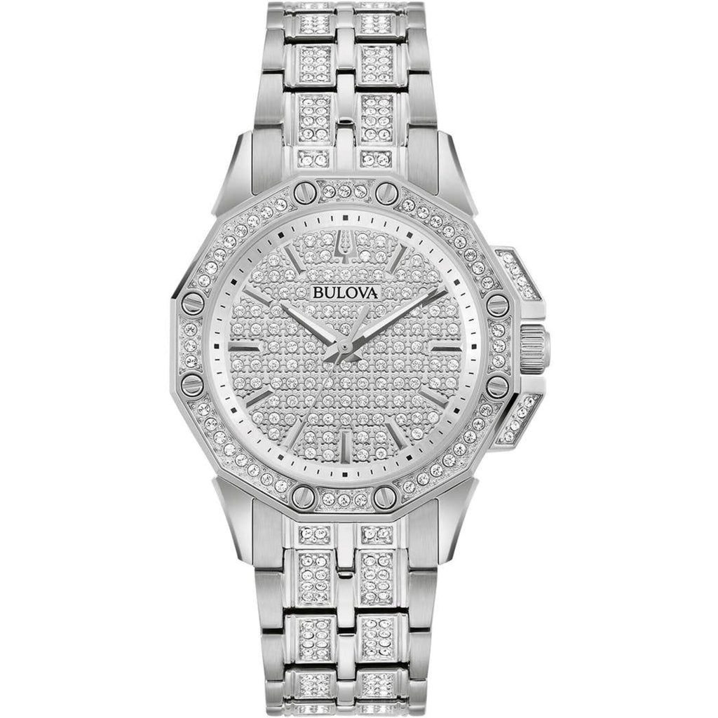 Bulova Women's Watch Octava Silver Tone Steel and Crystal Bracelet | 96L305