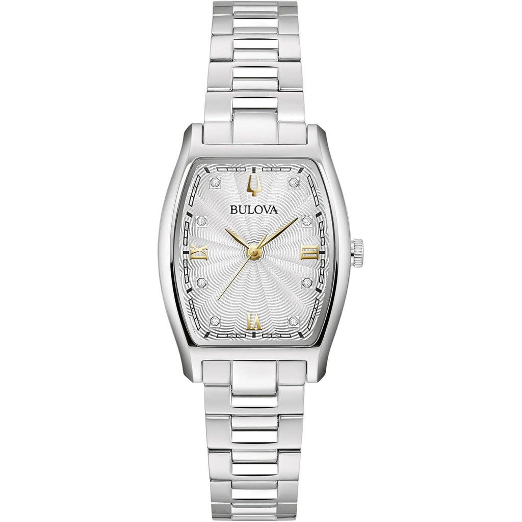 Bulova Women's Watch - Diamond Silver Tone Dial Stainless Steel Bracelet | 96P232