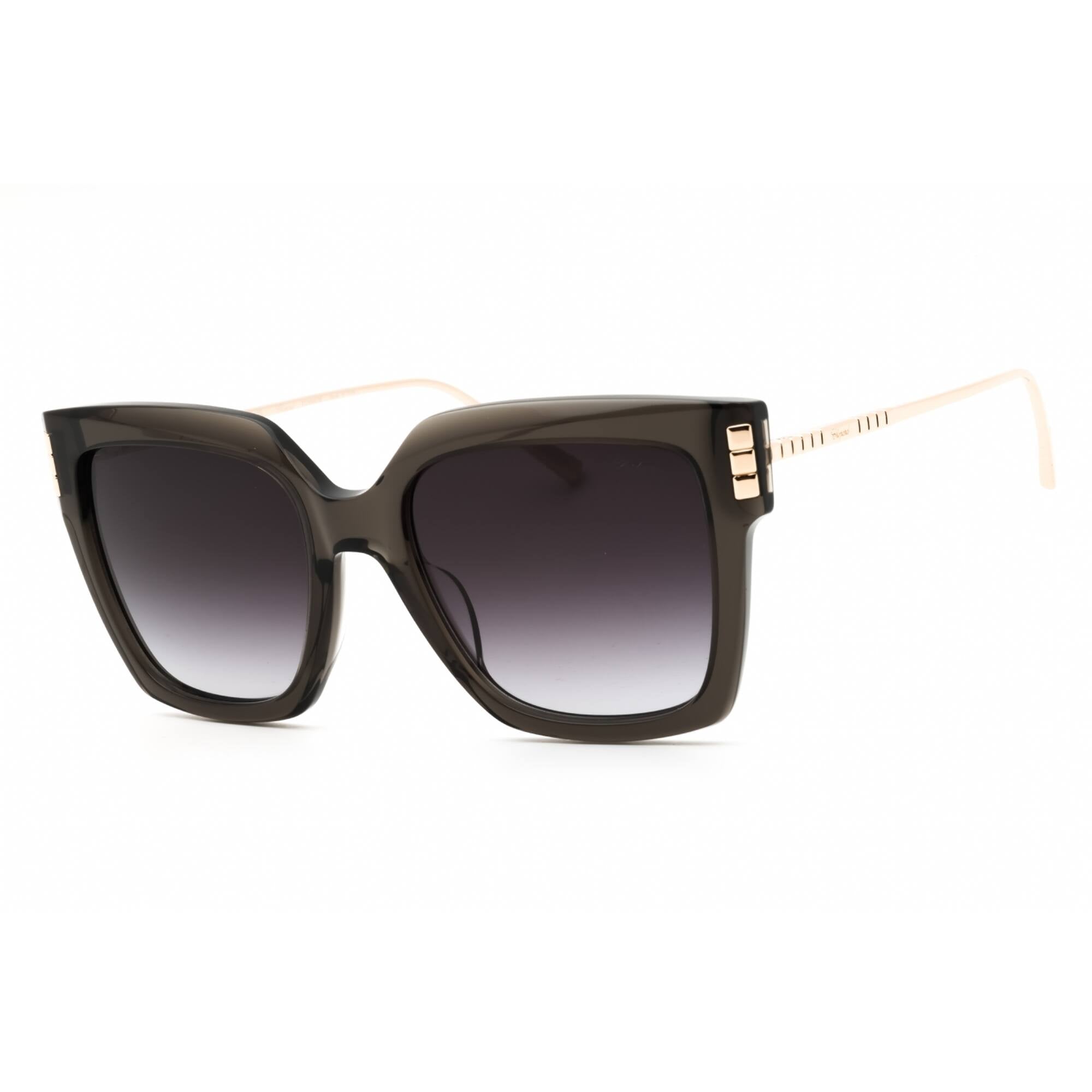 Chopard Women's Sunglasses - Shiny Grey Full Rim Rectangular Frame | SCH353M 0840