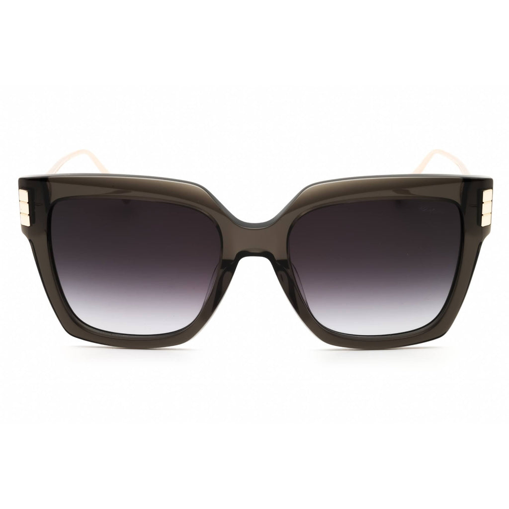 Chopard Women's Sunglasses - Shiny Grey Full Rim Rectangular Frame | SCH353M 0840