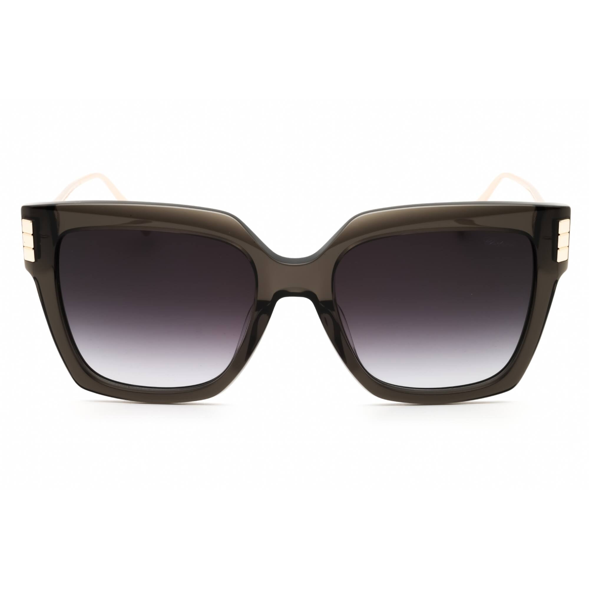 Chopard Women's Sunglasses - Shiny Grey Full Rim Rectangular Frame | SCH353M 0840