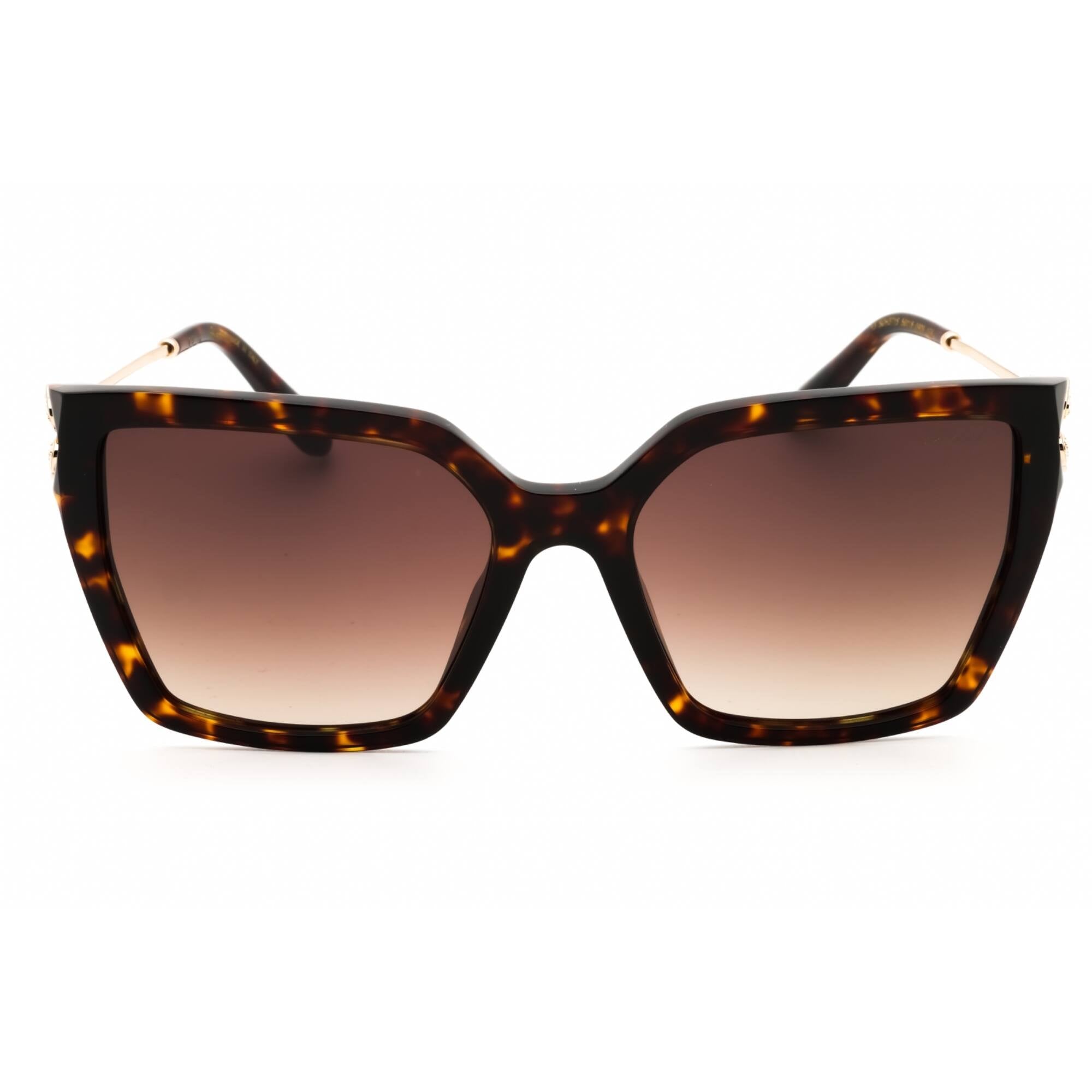 Chopard Women's Sunglasses - Shiny Havana Full Rim Rectangular Frame | SCH371S 0909