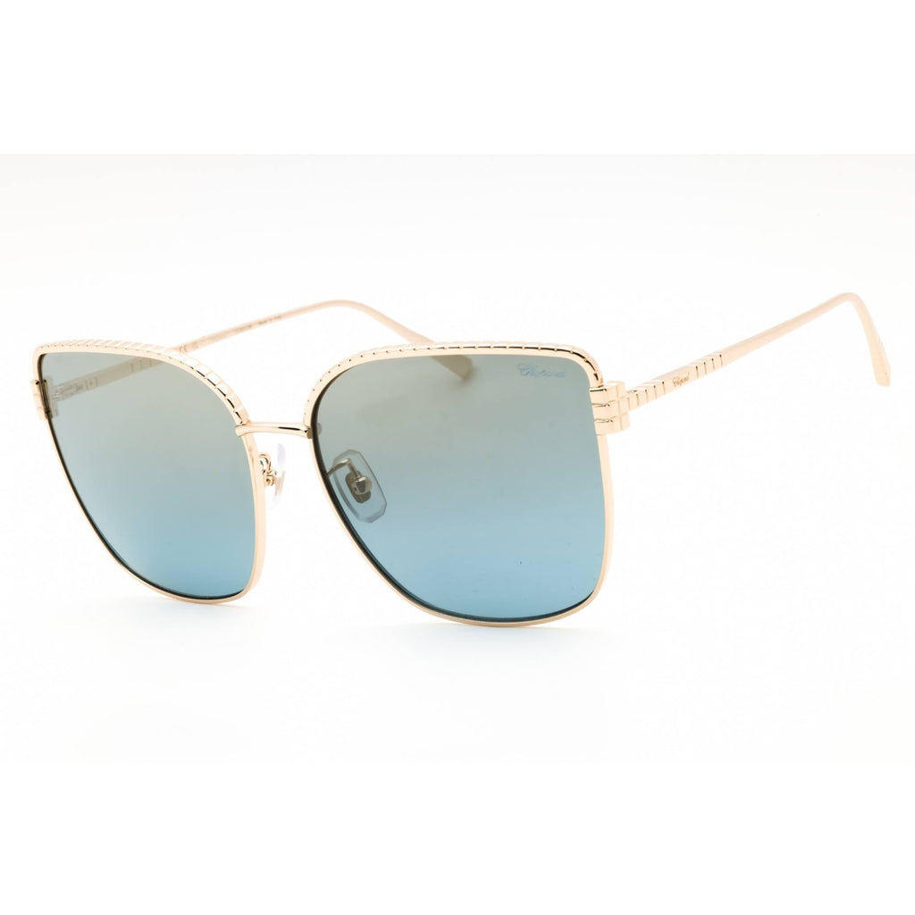 Chopard Women's Sunglasses - Shiny Rose Gold Full Rim Cat Eye Frame | SCHG67M 300G