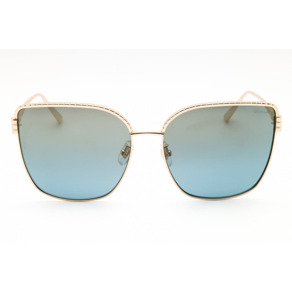Chopard Women's Sunglasses - Shiny Rose Gold Full Rim Cat Eye Frame | SCHG67M 300G