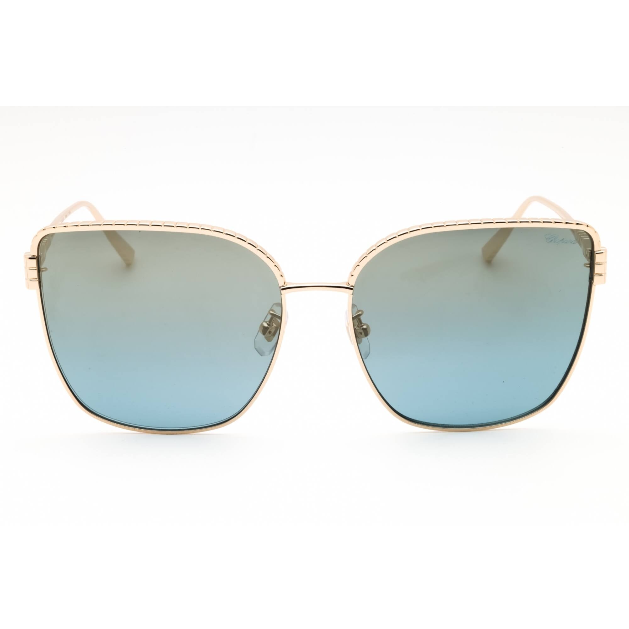 Chopard Women's Sunglasses - Shiny Rose Gold Full Rim Cat Eye Frame | SCHG67M 300G