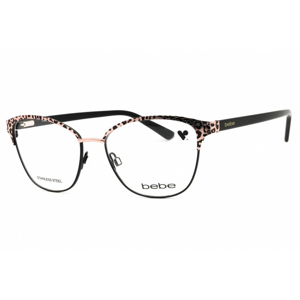 Bebe Women's Eyeglasses - Rose Gold Animal Metal Cat Eye Full Rim Frame | BB5202 770