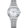Citizen Women's Watch - Eco-Drive White Dial Silver Bracelet Diamond | FE1240-57A
