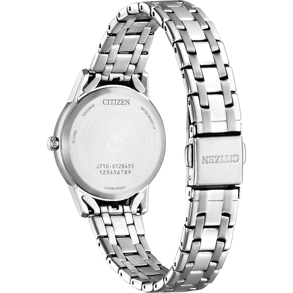 Citizen Women's Watch - Eco-Drive White Dial Silver Bracelet Diamond | FE1240-57A