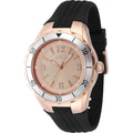 Invicta Women's Watch - Angel Rose Gold Brass Dial Black Silicone Rubber Strap | 48854