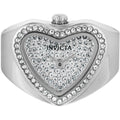 Invicta Women's Mini Ring Watch - Angel Quartz Silver Tone Dial Crystals | 49578