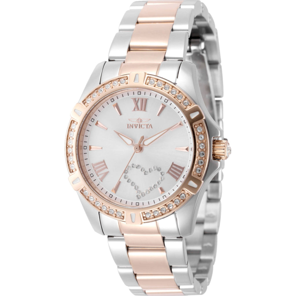 Invicta Women's Watch - Angel Quartz Silver Tone Dial Two Tone Steel Bracelet | 49893