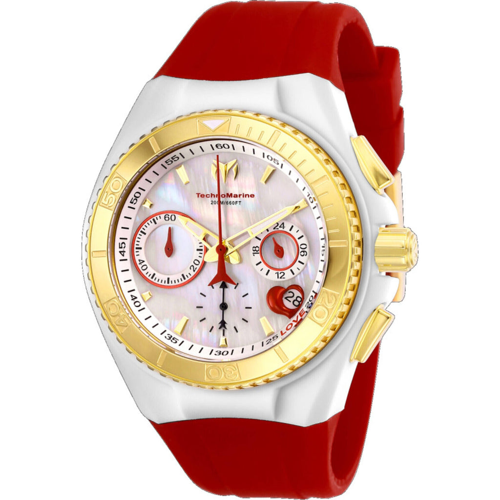 Technomarine Women's Watch - Cruise Valentine White Dial Leather Strap | TM-117003