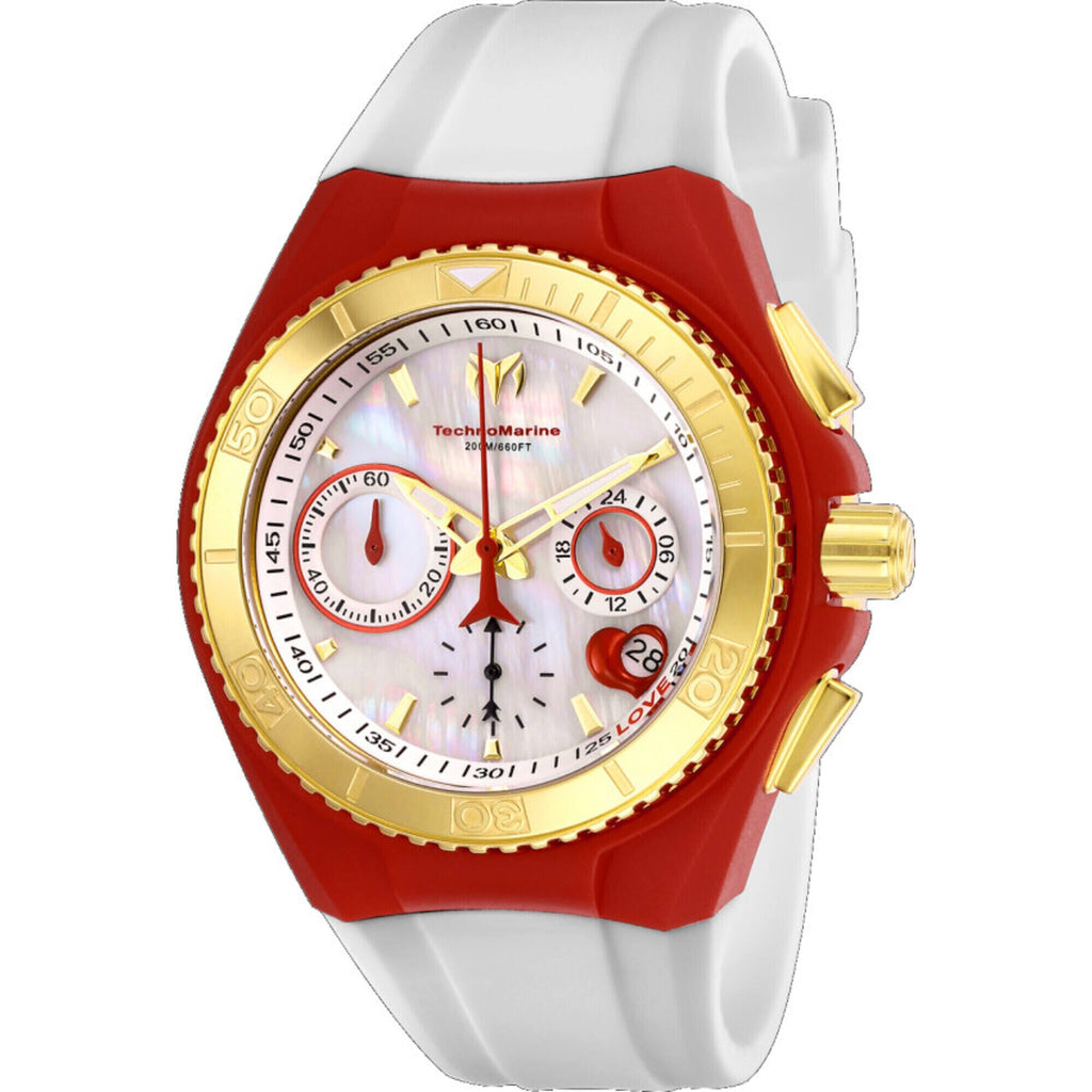 Technomarine Women's Watch - Cruise Valentine White Dial Leather Strap | TM-117003
