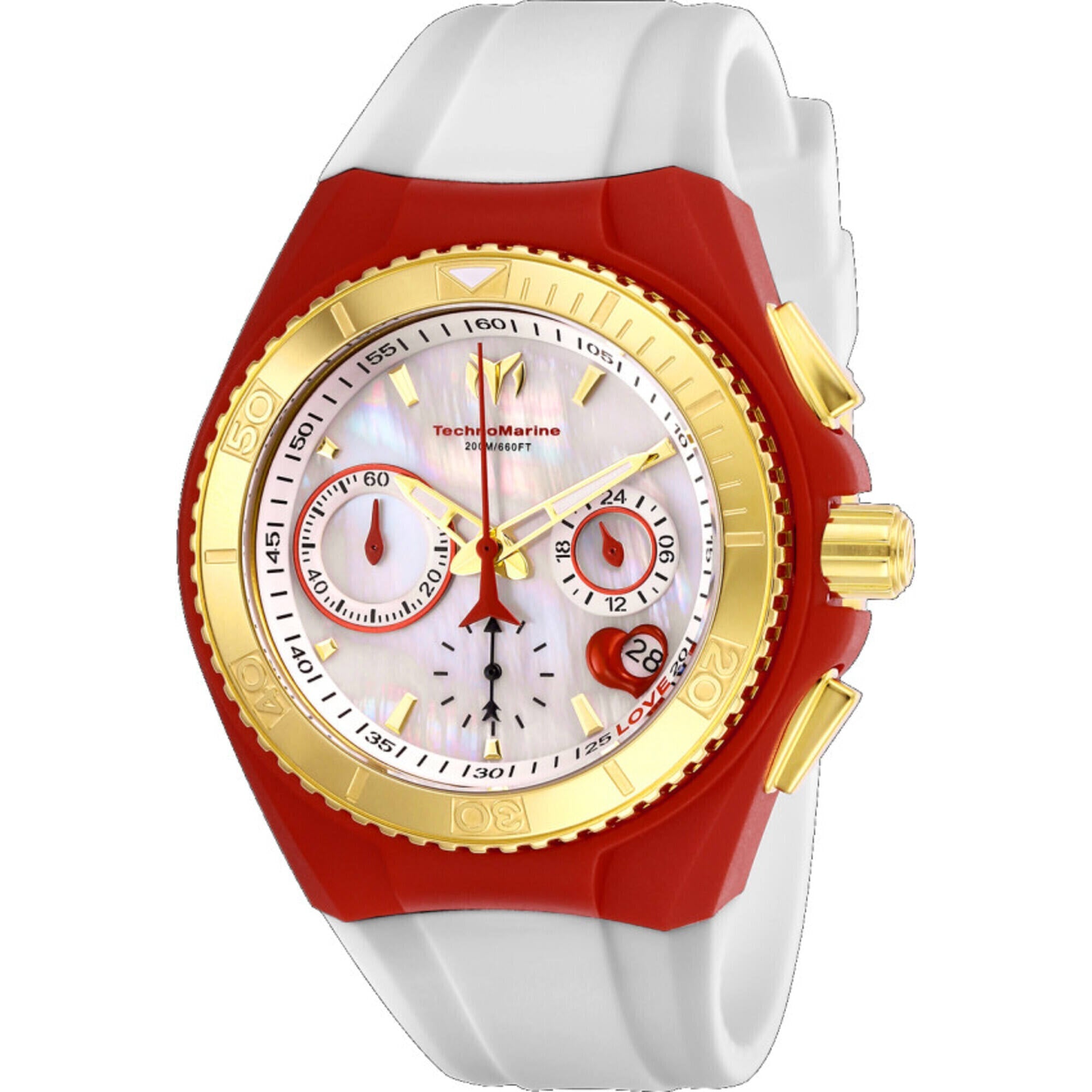Technomarine Women's Watch - Cruise Valentine White Dial Leather Strap | TM-117003