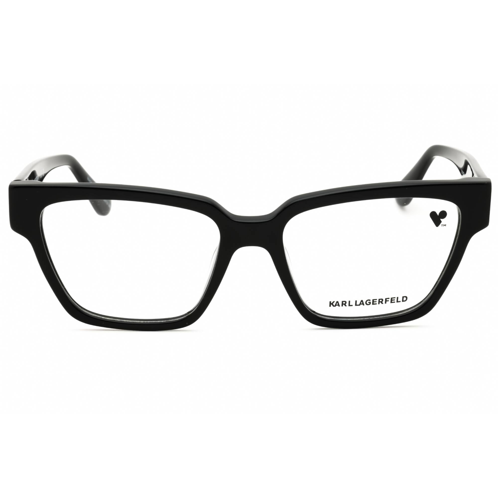 KARL LAGERFELD Women's Eyeglasses - Black Acetate Rectangular Frame | KL6112RN 001