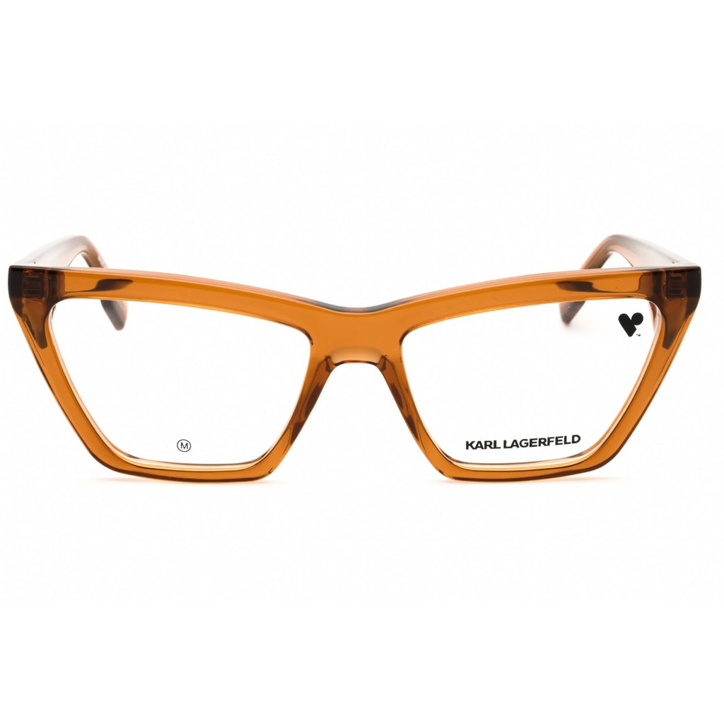 KARL LAGERFELD Women's Eyeglasses - Light Brown Cat Eye Full Rim Frame | KL6195 210