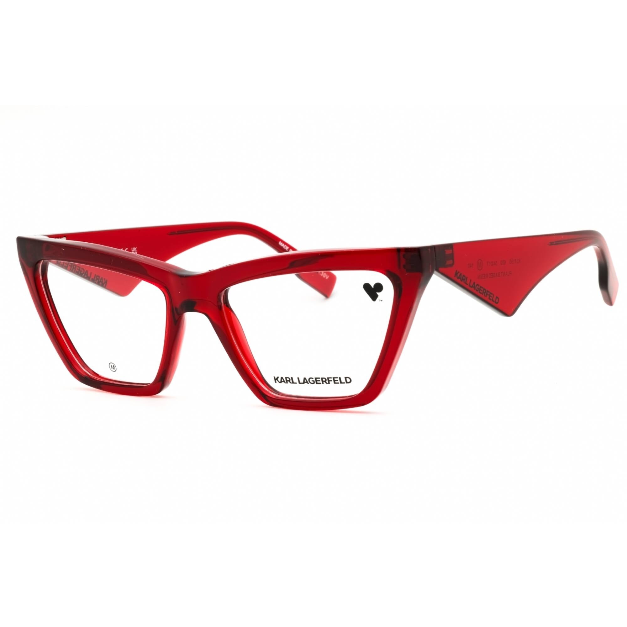 KARL LAGERFELD Women's Eyeglasses - Red Injected Propionate Cat Eye Frame | KL6195 600