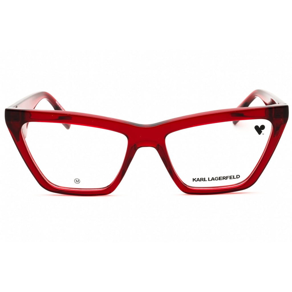 KARL LAGERFELD Women's Eyeglasses - Red Injected Propionate Cat Eye Frame | KL6195 600