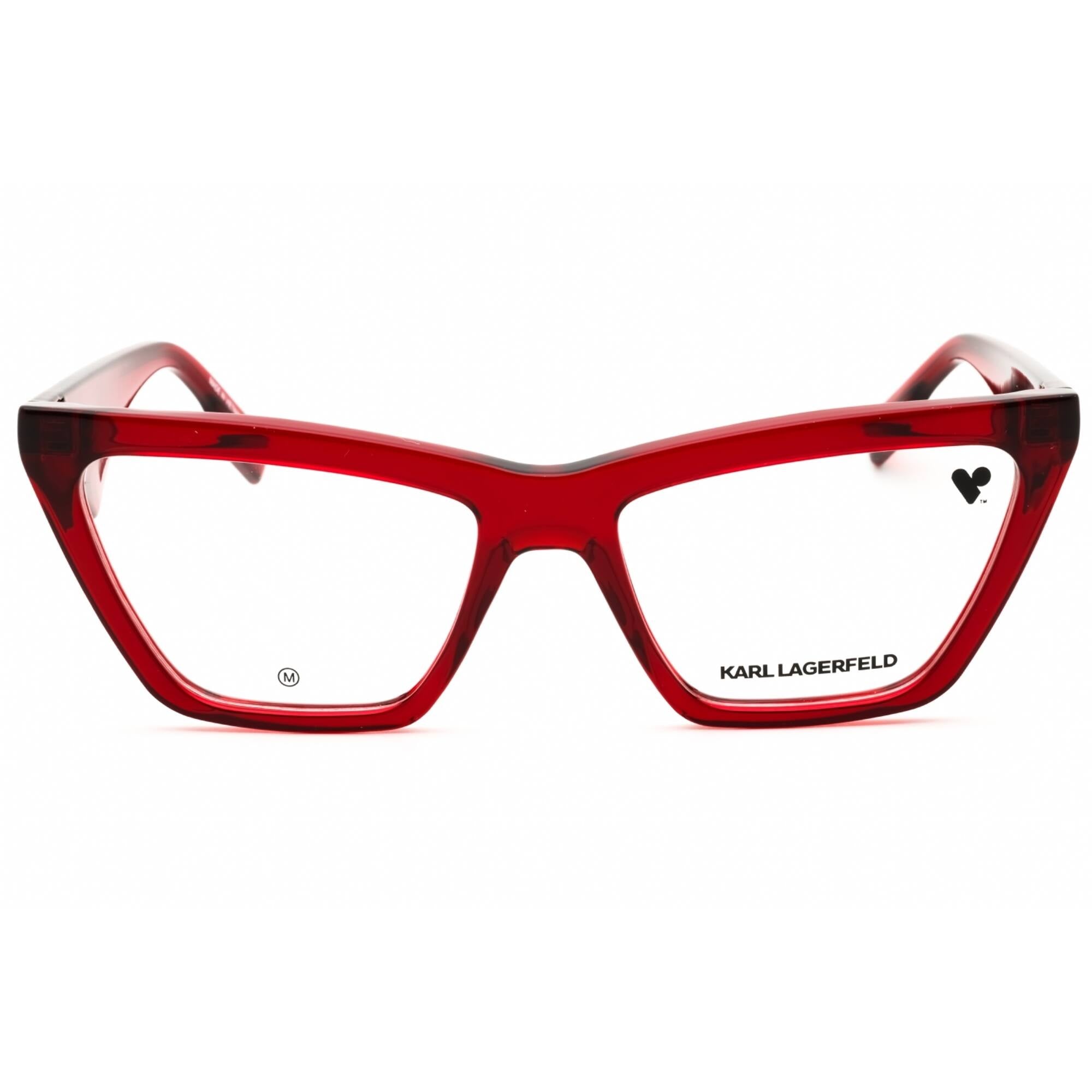 KARL LAGERFELD Women's Eyeglasses - Red Injected Propionate Cat Eye Frame | KL6195 600