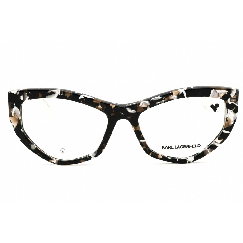 KARL LAGERFELD Women's Eyeglasses - Marble Black Acetate Full Rim Frame | KL6211 016