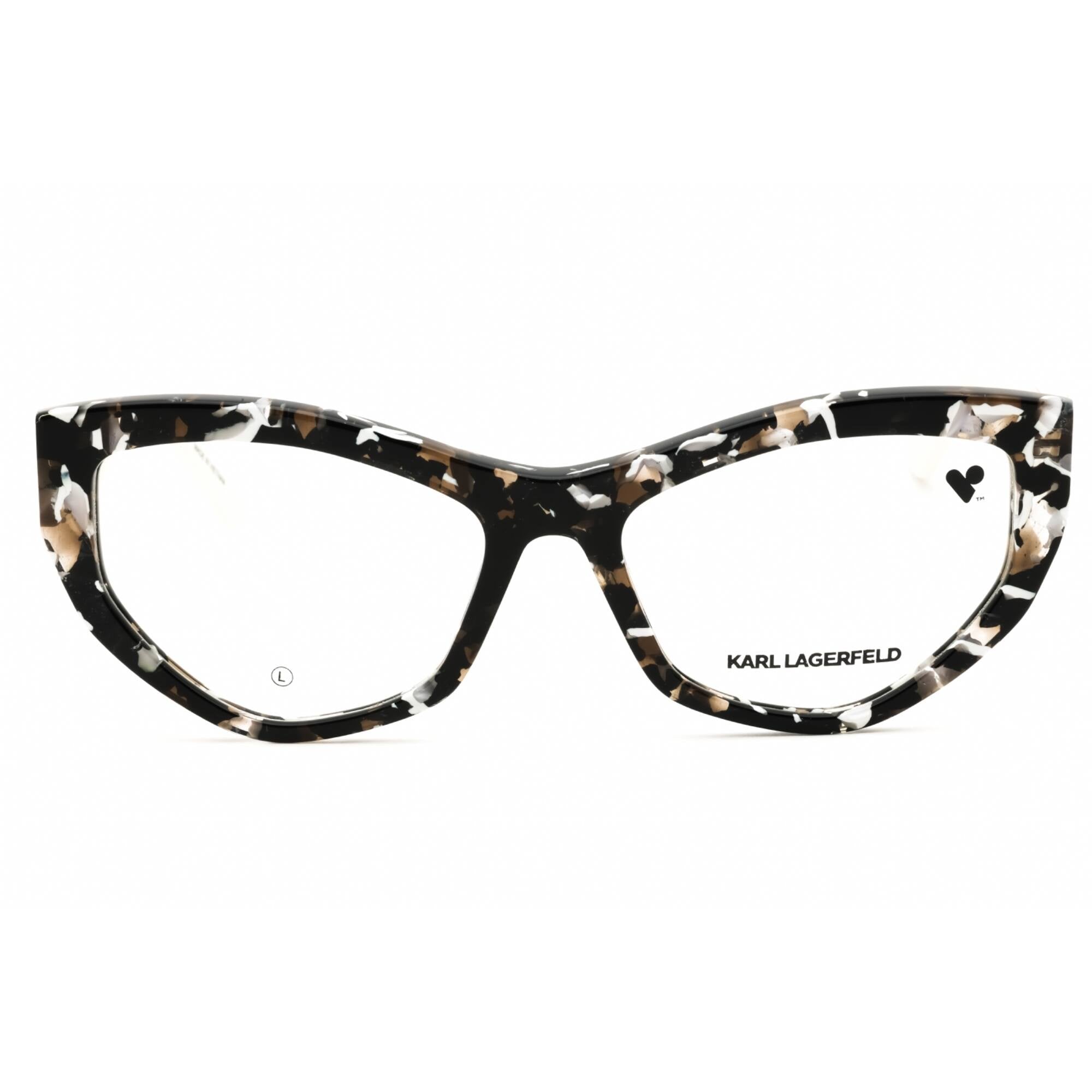 KARL LAGERFELD Women's Eyeglasses - Marble Black Acetate Full Rim Frame | KL6211 016