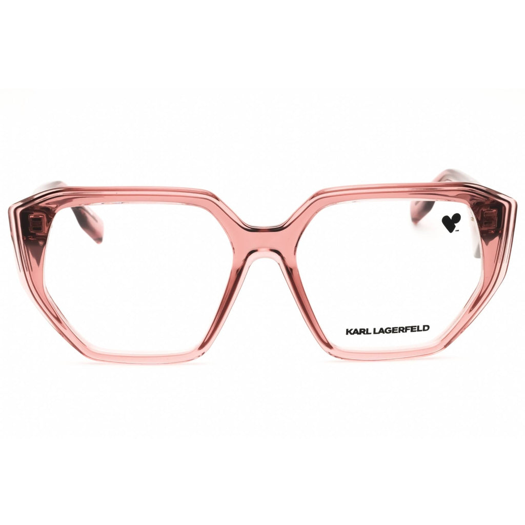 KARL LAGERFELD Women's Eyeglasses - Rose Injected Propionate Oval Frame | KL6213 610