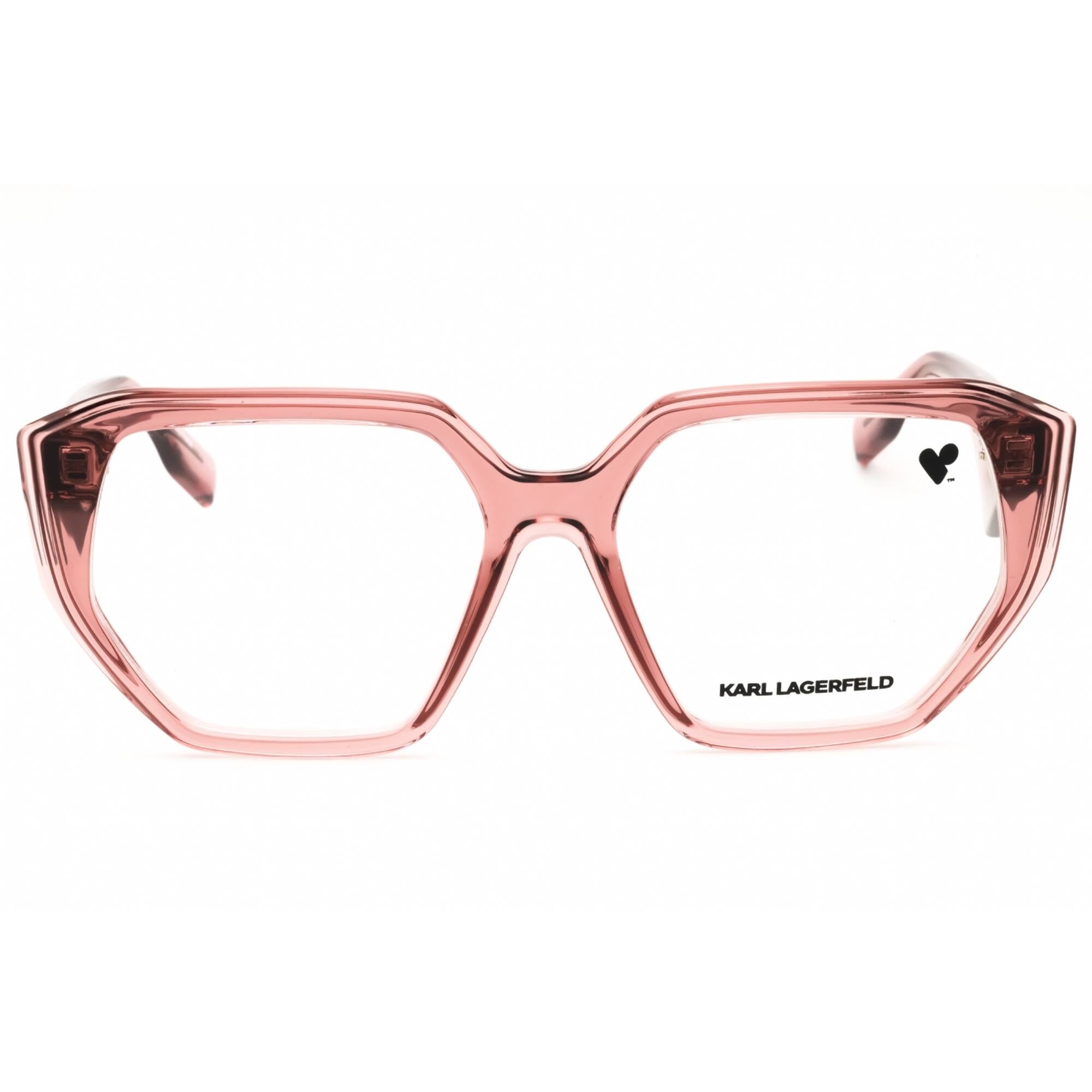KARL LAGERFELD Women's Eyeglasses - Rose Injected Propionate Oval Frame | KL6213 610