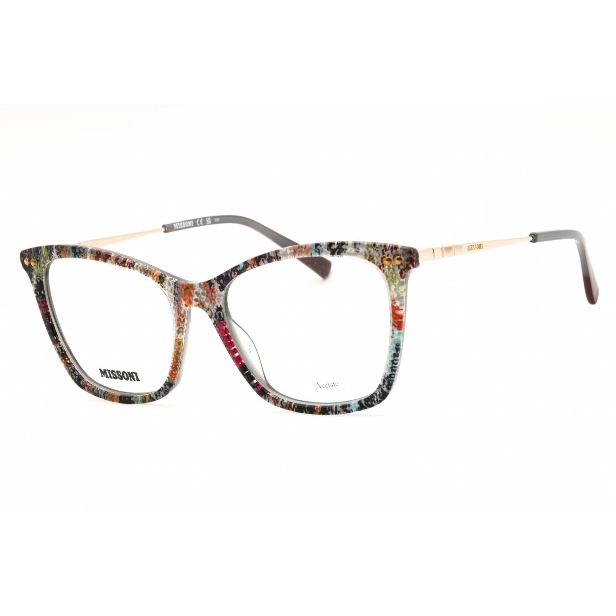 Missoni Women's Eyeglasses - Gold/Black/Orange/Green Full Rim Frame | MIS 0108 0X19 00