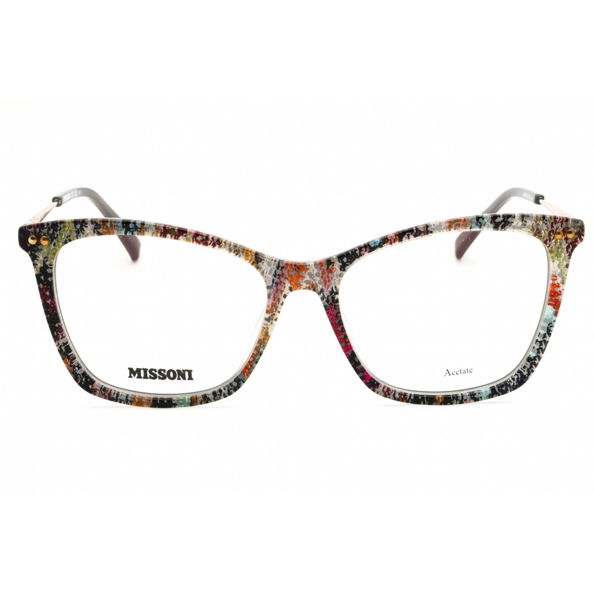 Missoni Women's Eyeglasses - Gold/Black/Orange/Green Full Rim Frame | MIS 0108 0X19 00