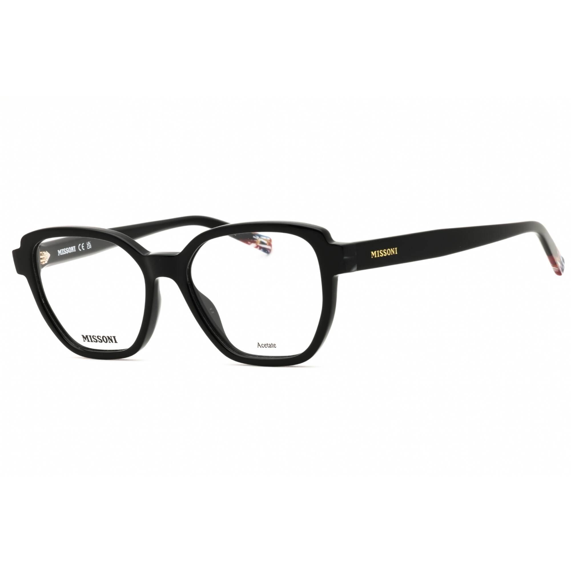 Missoni Women's Eyeglasses - Black Plastic Round Full Rim Frame | MIS 0134 0807 00