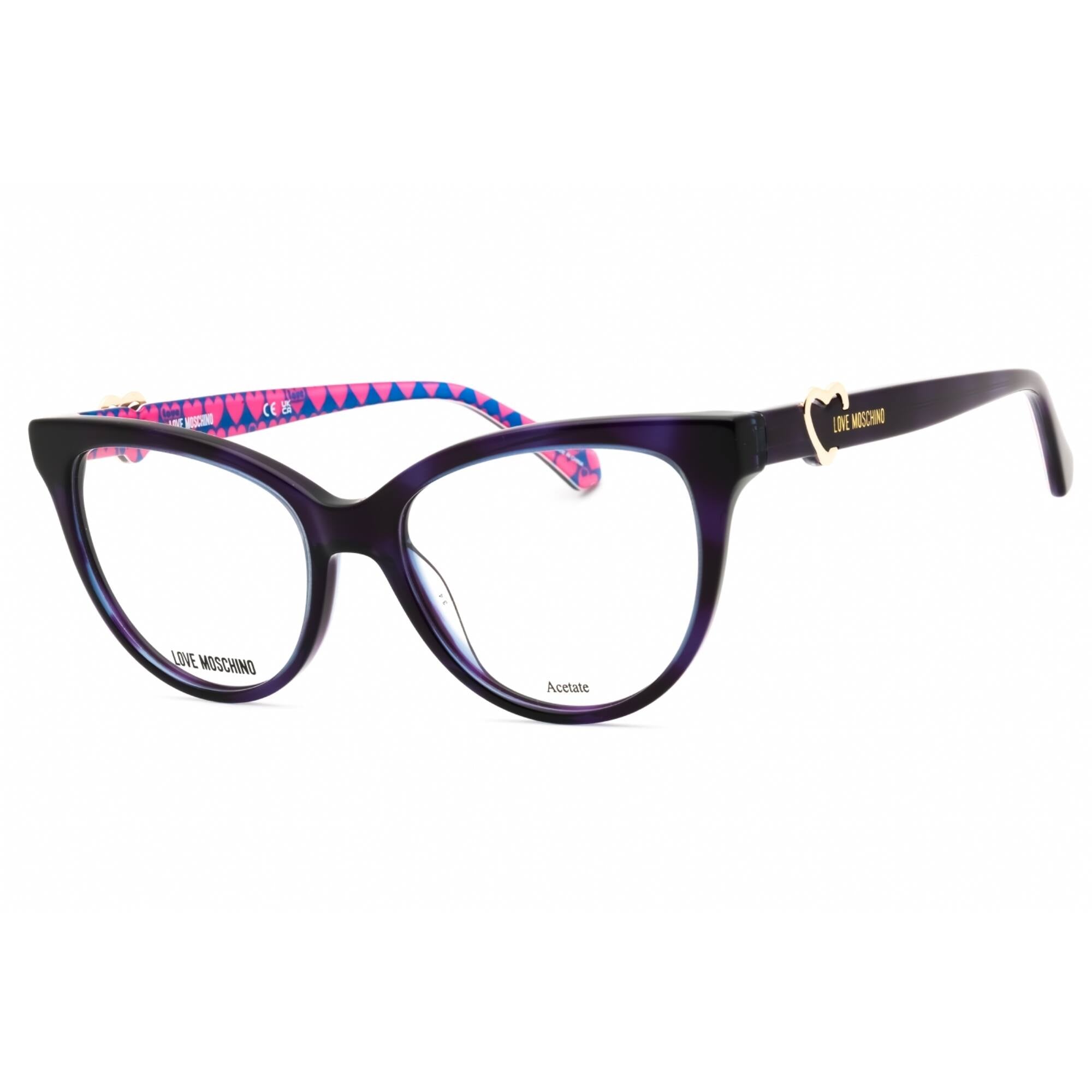 Moschino Love Women's Eyeglasses - Violet Havana Cat Eye Shape Frame | MOL609 0HKZ 00