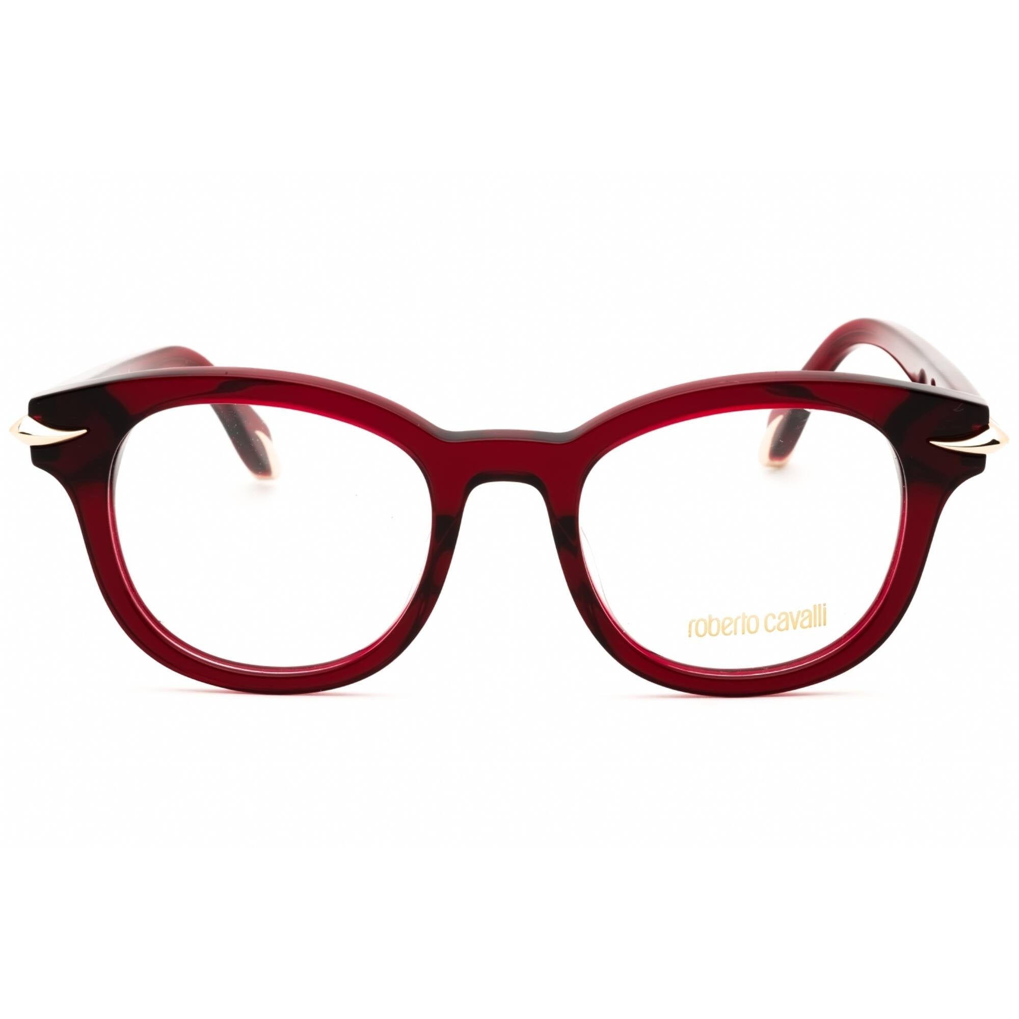 Roberto Cavalli Women's Eyeglasses - Shiny Dark Burgundy/Gold Frame | VRC044M 490954