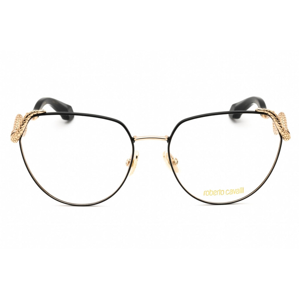 Roberto Cavalli Women's Eyeglasses - Shiny Rose Gold/Black Full Rim | VRC053M 0301