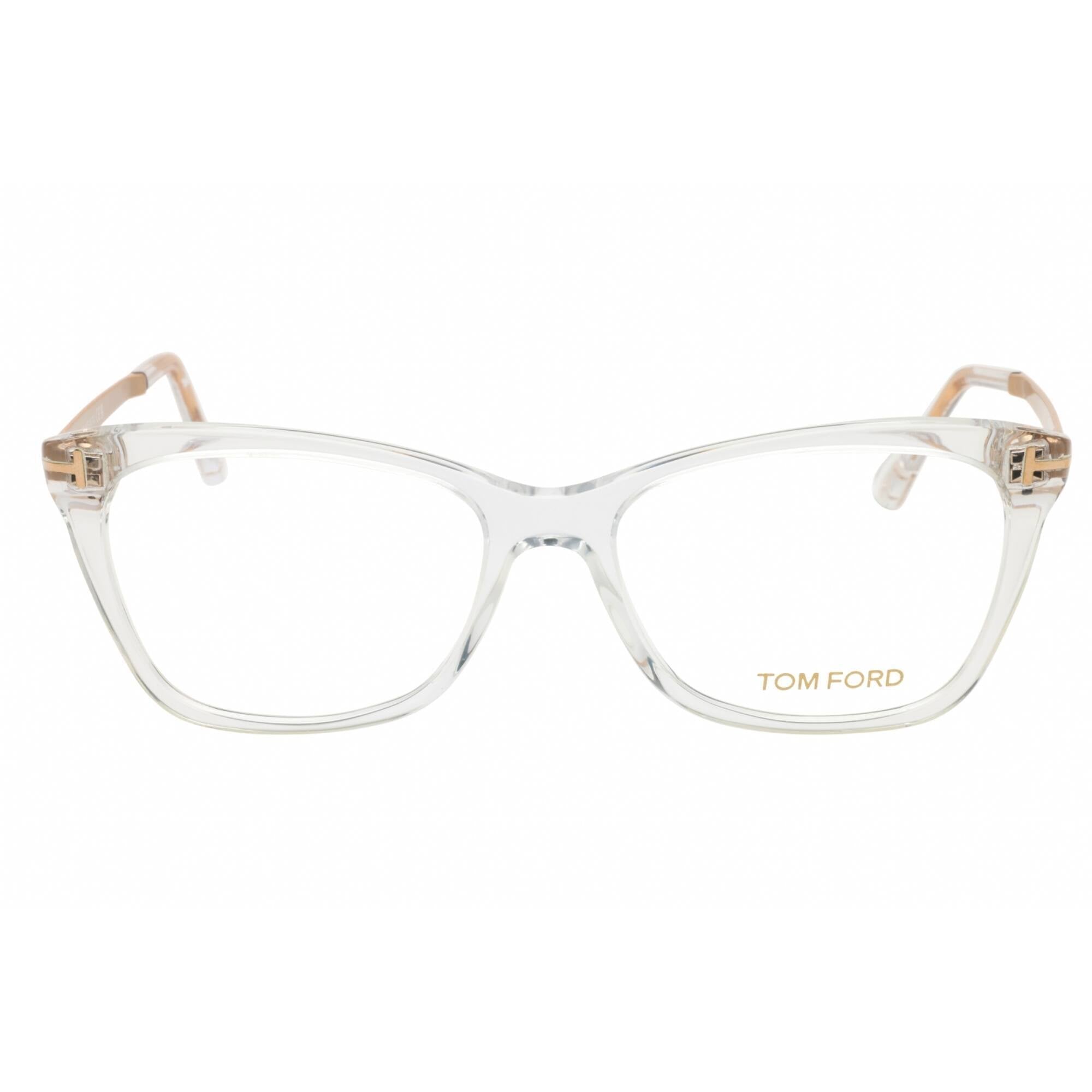 Tom Ford Women's Eyeglasses - Clear Acetate Rectangular Full Rim, 52mm | FT5353 026
