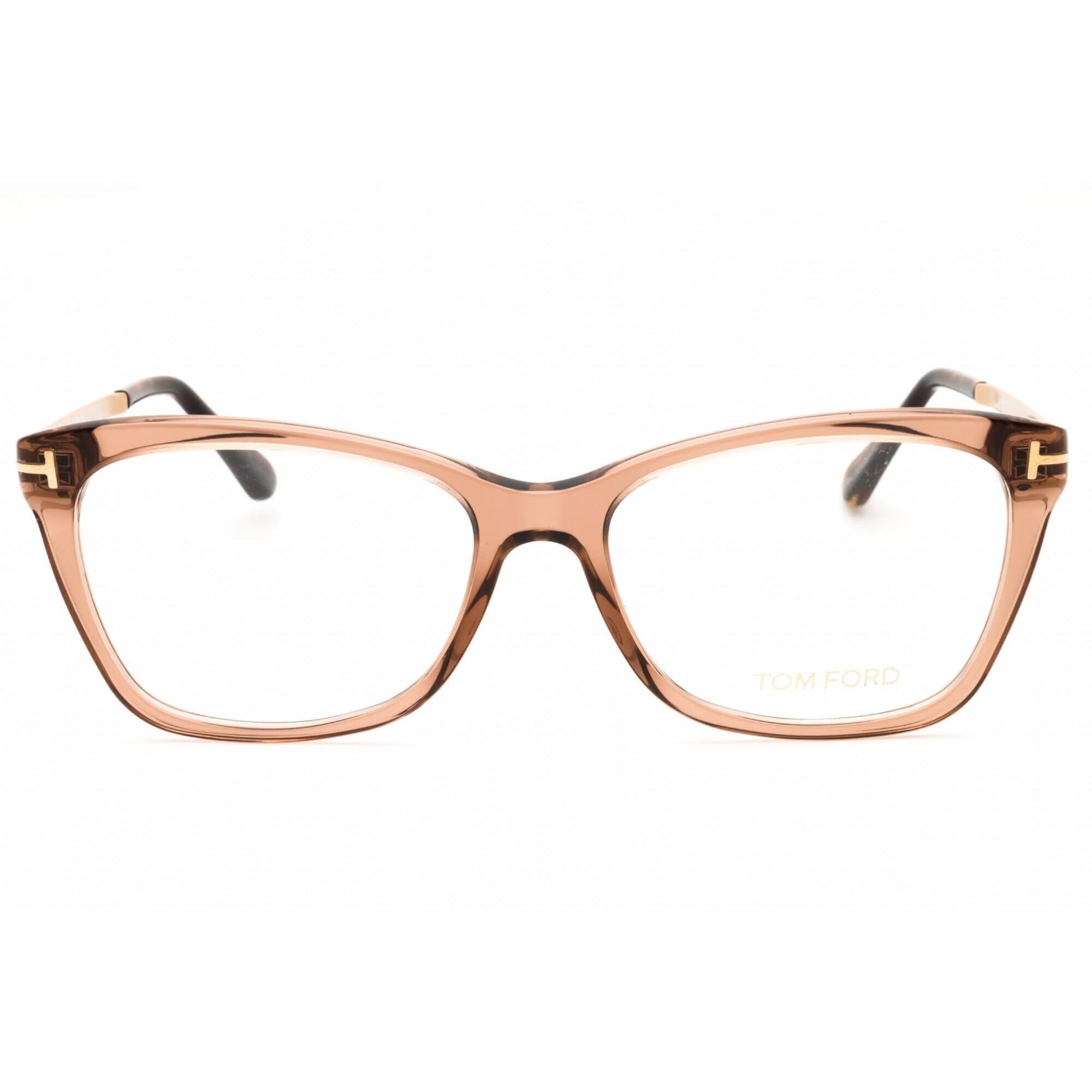 Tom Ford Women's Eyeglasses - Shiny Light Brown Acetate Full Rim Frame | FT5353 045
