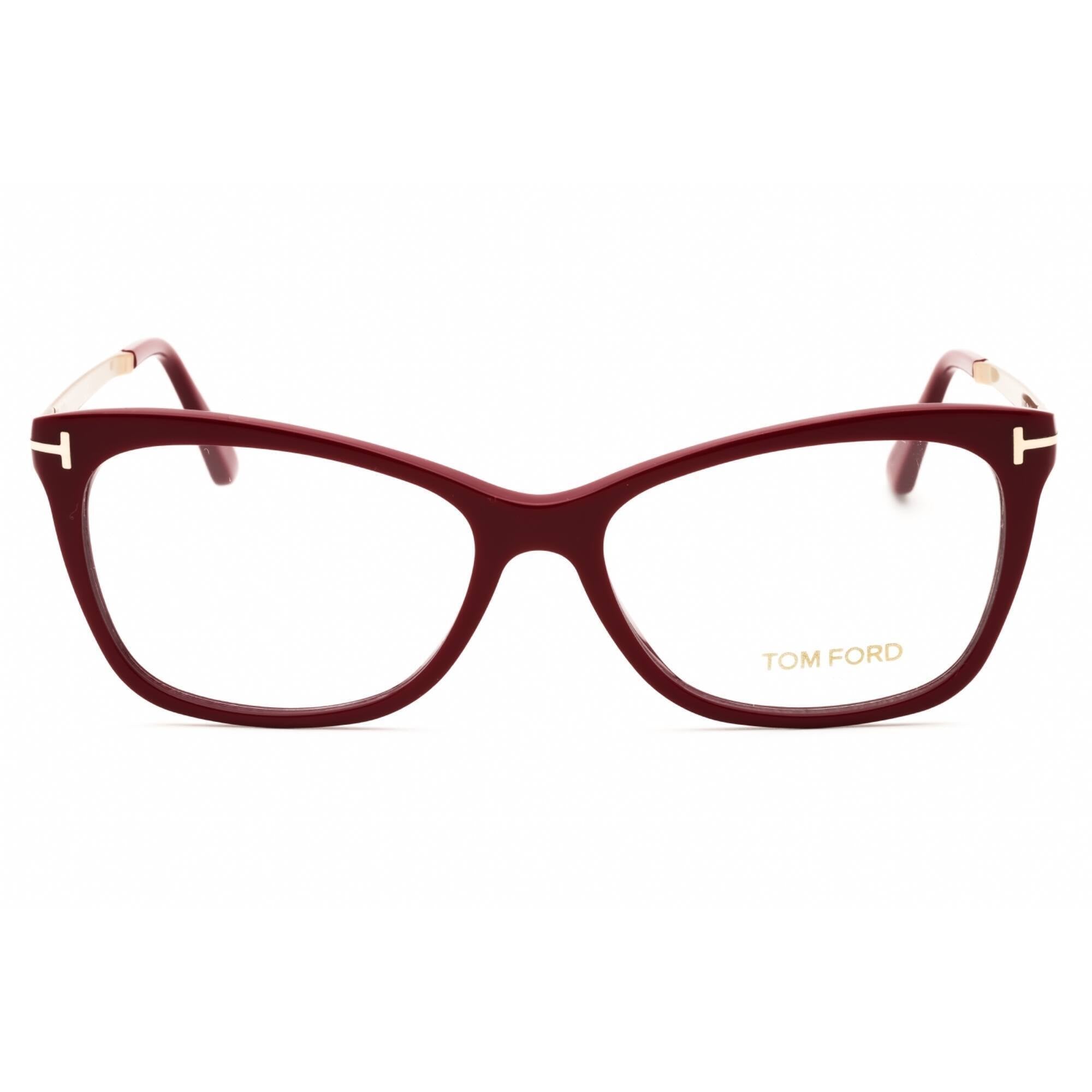 Tom Ford Women's Eyeglasses - Shiny Bordeaux Cat Eye Shape Full Rim Frame | FT5353 069