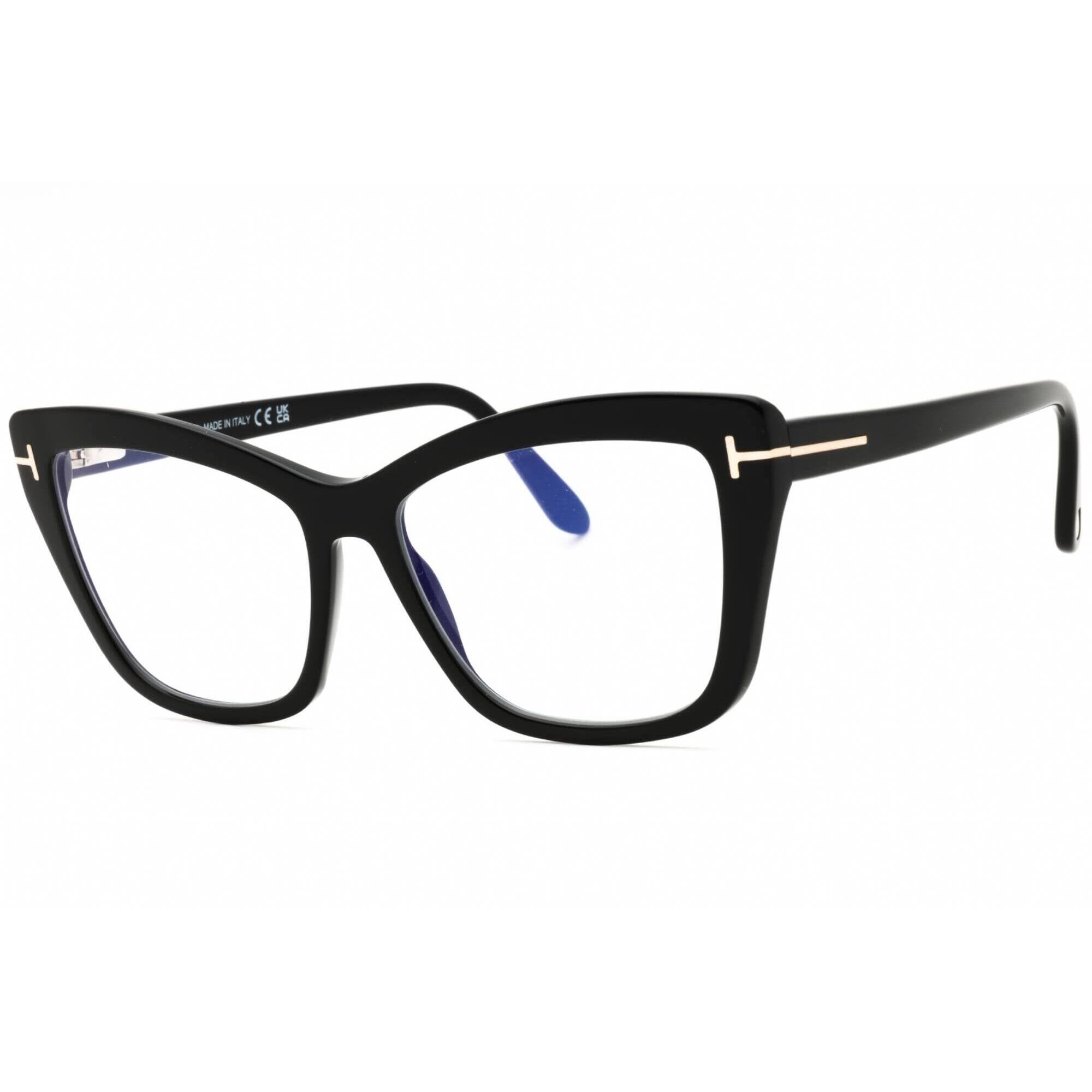 Tom Ford Women's Eyeglasses - Shiny Black Cat Eye Shape Full Rim Frame | FT5826-B 001