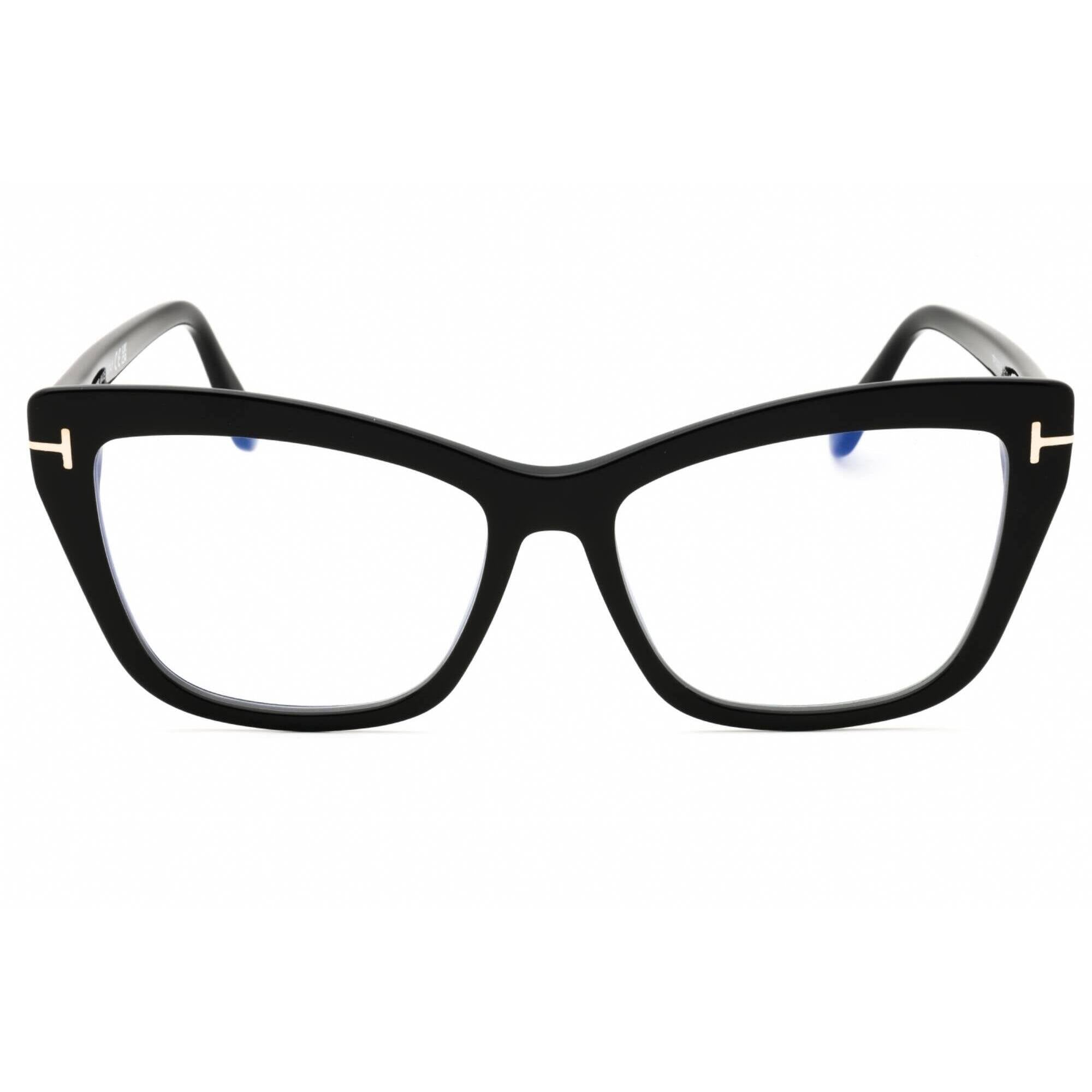 Tom Ford Women's Eyeglasses - Shiny Black Cat Eye Shape Full Rim Frame | FT5826-B 001