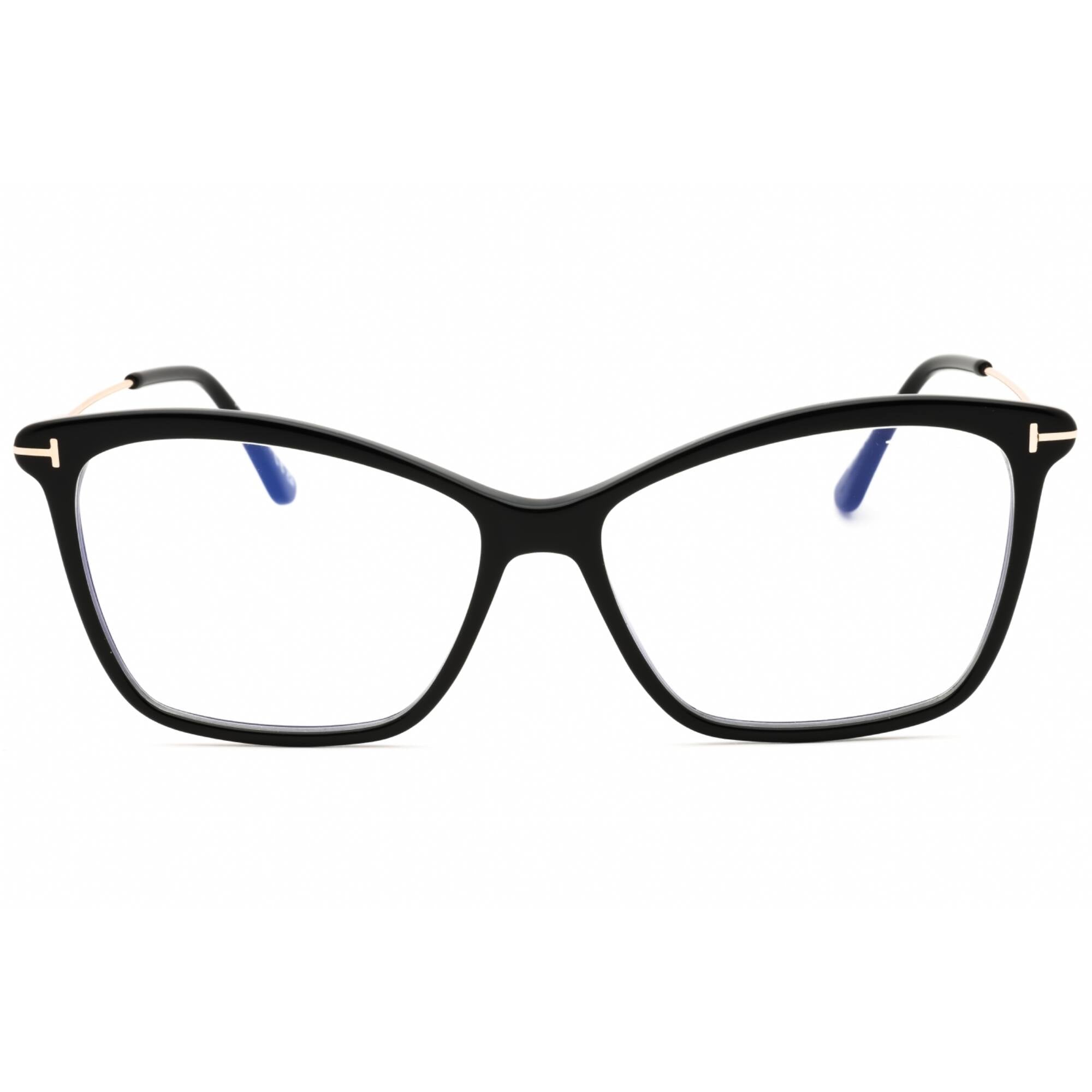 Tom Ford Women's Eyeglasses - Black/Gold Acetate Cat Eye Full Rim Frame | FT5687-B 001