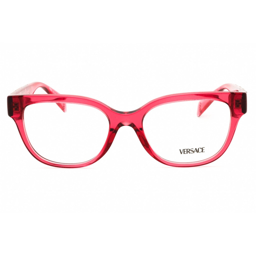 Versace Women's Eyeglasses - Transparent Red Acetate Full Rim, 54mm | 0VE3338 5409