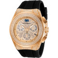 Technomarine Women's Watch - Cruise Diva Pave Quartz Black Silicone Strap | TM-118109