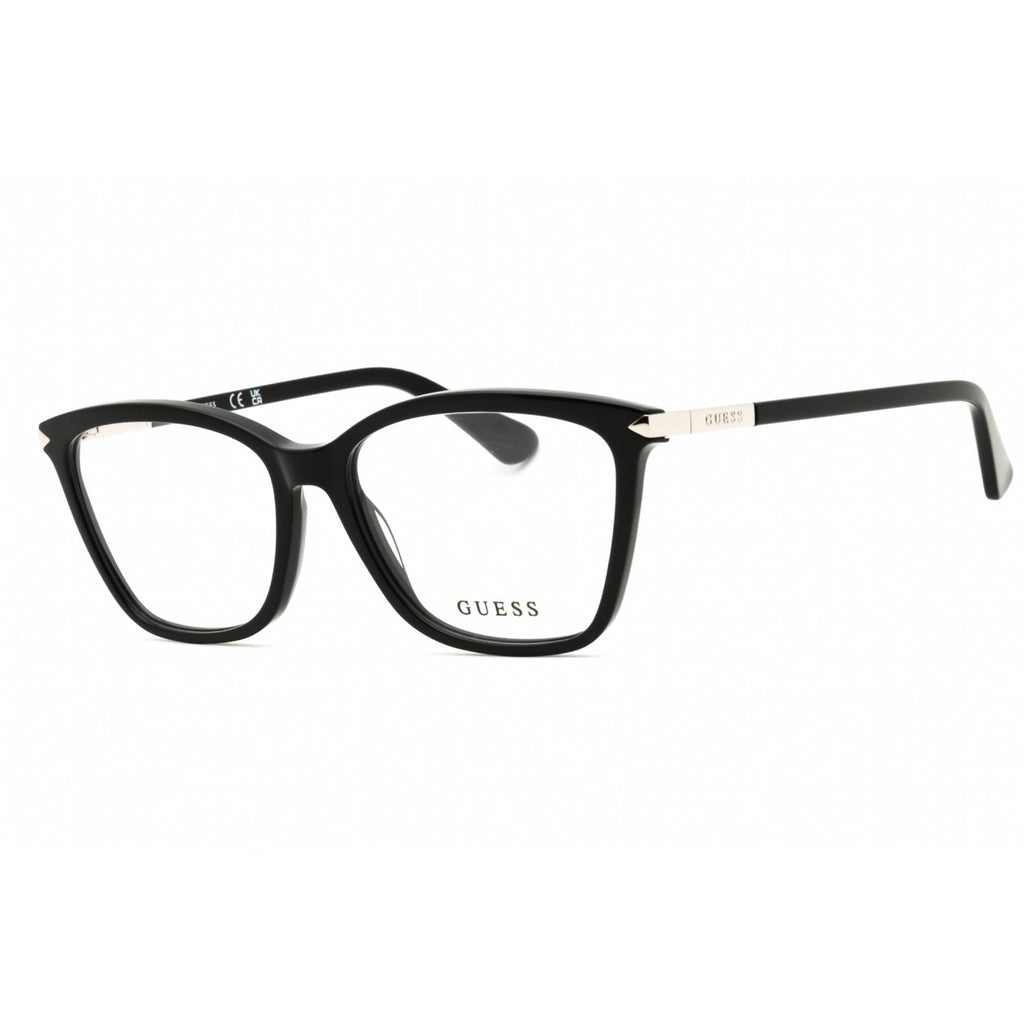 Guess Women's Eyeglasses - Rectangular Shape Shiny Black Acetate Frame | GU2880 001