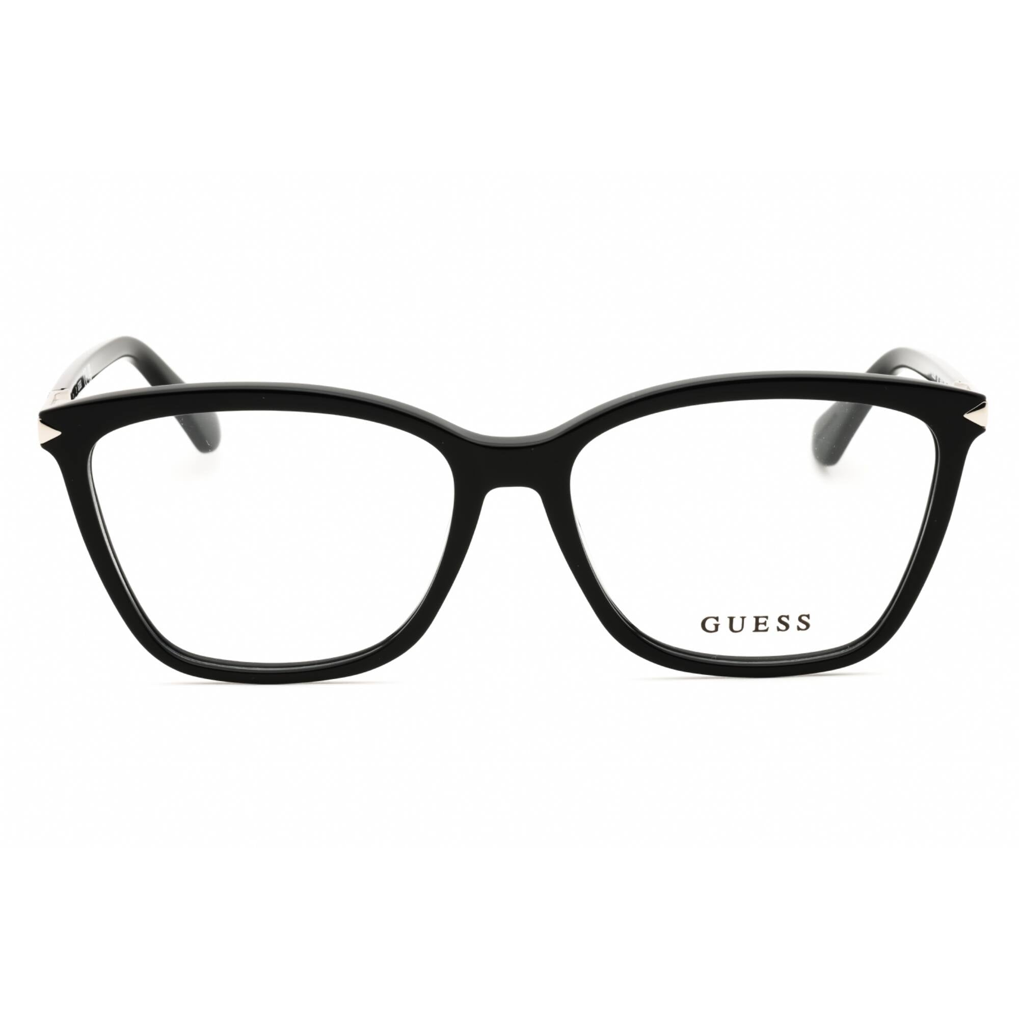 Guess Women's Eyeglasses - Rectangular Shape Shiny Black Acetate Frame | GU2880 001