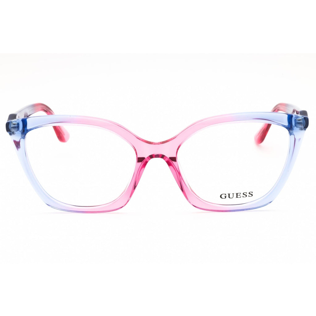 Guess Women's Eyeglasses - Cat Eye Blue/Pink Acetate Full Rim Frame | GU2965 092