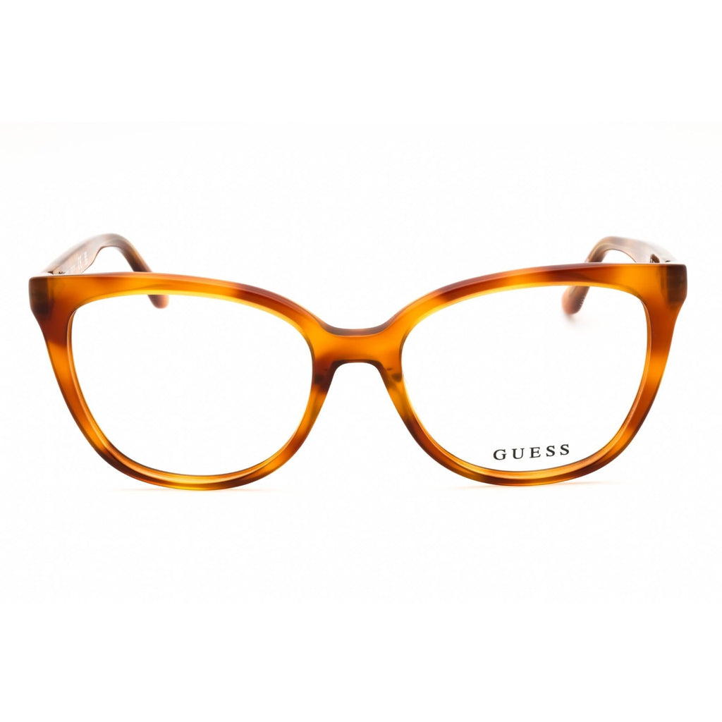 Guess Women's Eyeglasses - Cat Eye Blonde Havana Acetate Full Rim Frame | GU50114 053