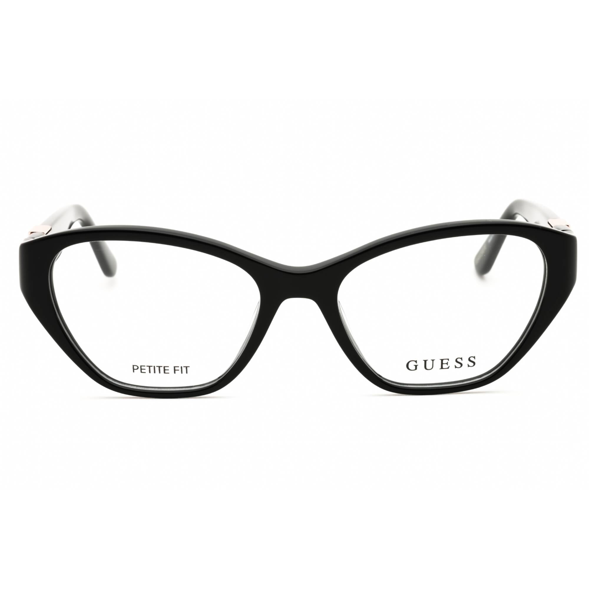 Guess Women's Eyeglasses - Cat Eye Shiny Black Acetate Full Rim Frame | GU50162 001
