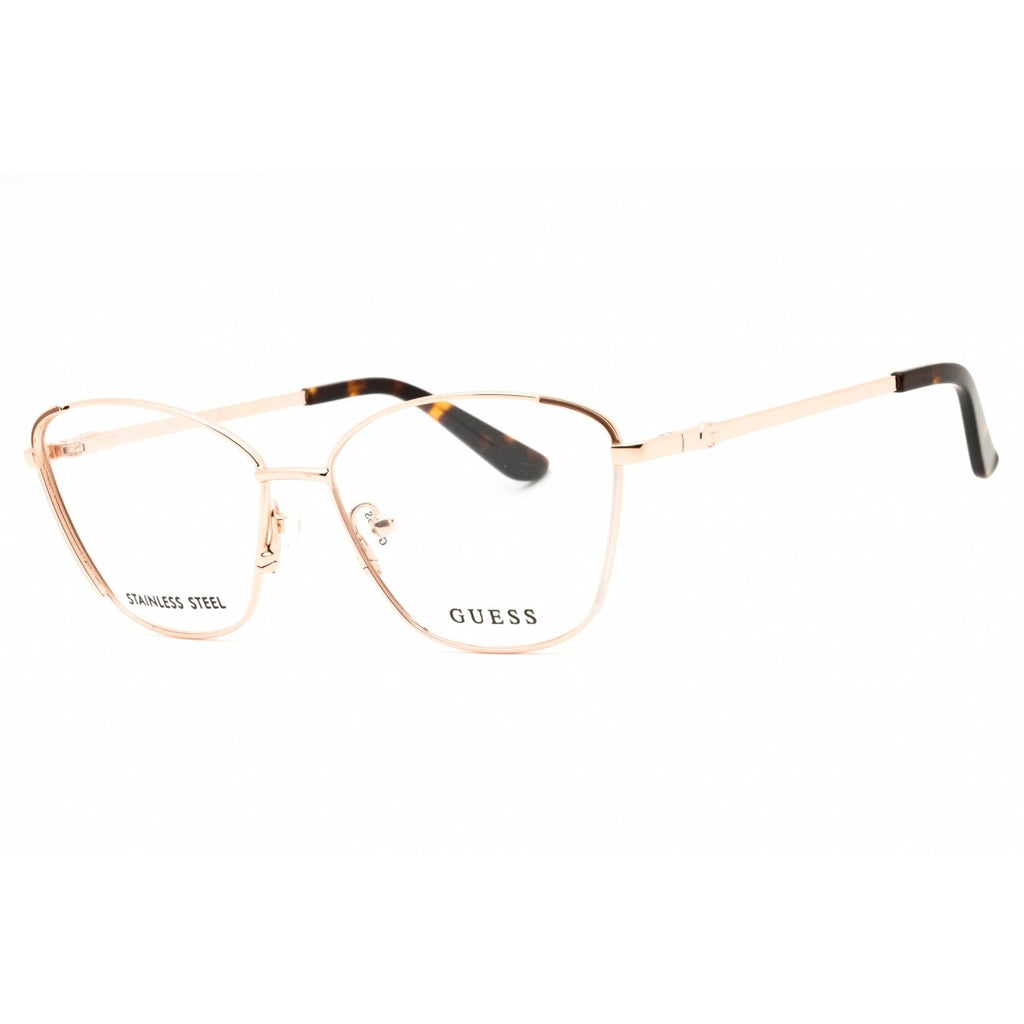 Guess Women's Eyeglasses - Shiny Rose Gold Metal Full Rim Frame, 54mm | GU50224 028