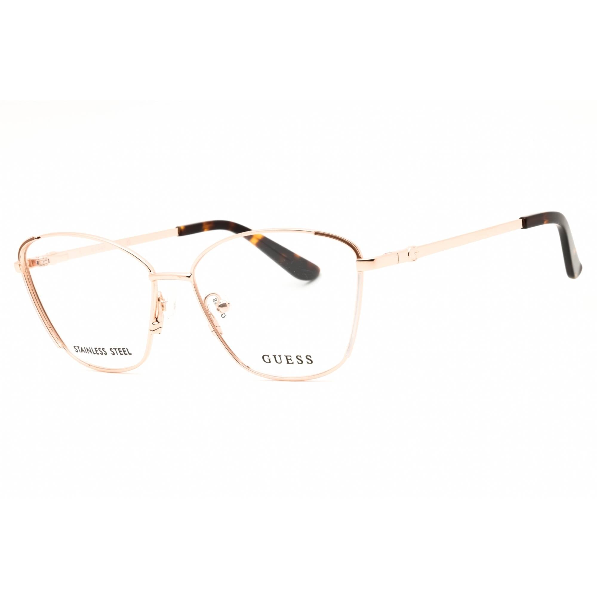 Guess Women's Eyeglasses - Shiny Rose Gold Metal Full Rim Frame, 54mm | GU50224 028