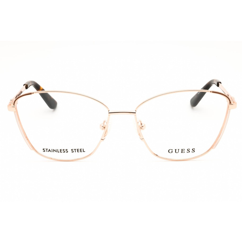 Guess Women's Eyeglasses - Shiny Rose Gold Metal Full Rim Frame, 54mm | GU50224 028